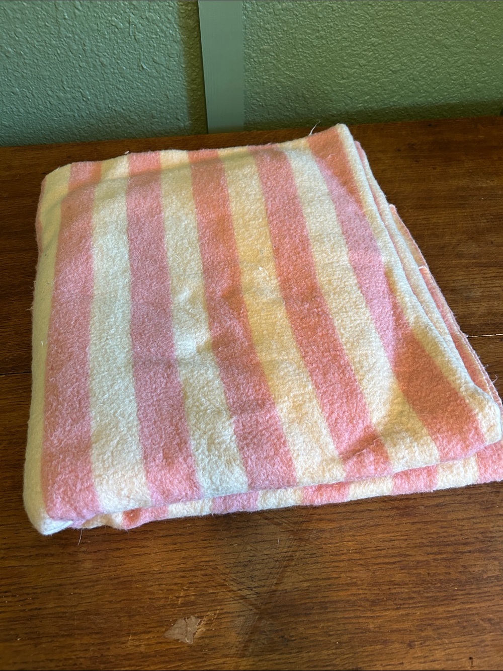Vintage “felted wool” blanket